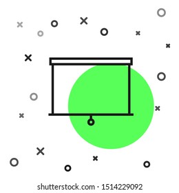 Black line Chalkboard icon isolated on white background. School Blackboard sign.  Vector Illustration