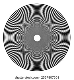 black line circles layered on a white background. layered circle geometric line vector