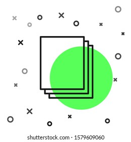 Black line Clean paper icon isolated on white background. File icon. Checklist icon. Business concept.  Vector Illustration