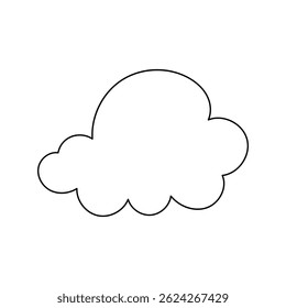 ilustração de design de céu ou nuvem de linha preta