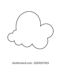 ilustração de design de céu ou nuvem de linha preta