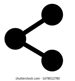Icono vectorial de conexión de línea negra