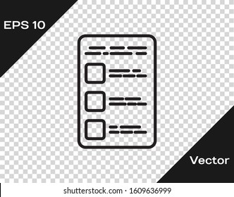 Black line Create account screen on mobile phone icon isolated on transparent background.  Vector Illustration