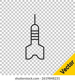 Black line Dart arrow icon isolated on transparent background.  Vector - Powered by Shutterstock - Get 15% off with code: PIKWIZARD15