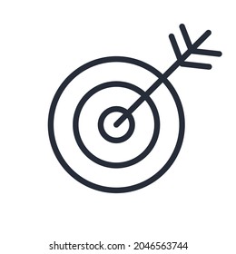 Black line dart icon design