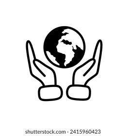 black line design keep earth theme save energy suitable for nature, business, science, symbol theme