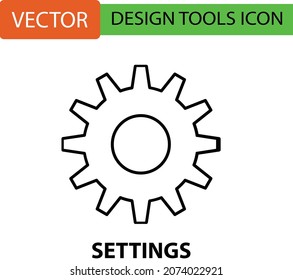 Black line design tools icon