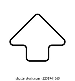 icono de flecha de dirección de línea negra simple