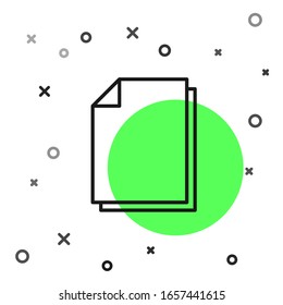 Schwarze Linie Dokument Symbol einzeln auf weißem Hintergrund. Dateisymbol. Checkliste-Symbol. Geschäftskonzept. Vektorillustration-Illustration
