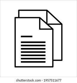 Black line Document icon isolated on white background. File icon. Checklist icon. Business concept.