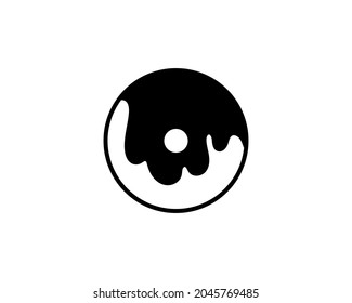 Black Line Doughnut Icon Images Stock Photos Vectors Shutterstock