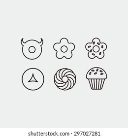 Black Line Donuts Sets