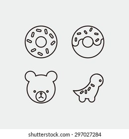 Black Line Donuts Sets