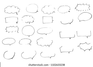 Black line drawing balloon material