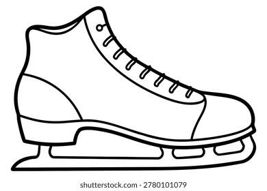 Black line drawing ice