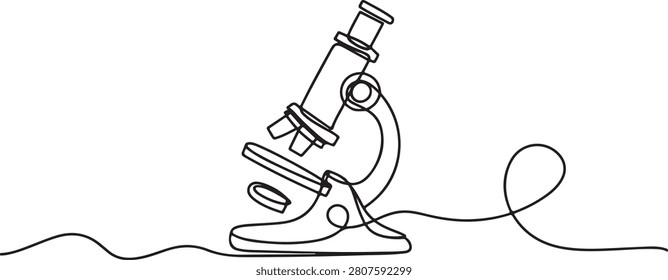 Black line drawing microscope