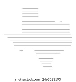 Dibujo de la línea negra del estado de Texas