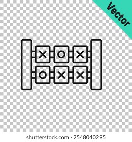 Black line Education logic game for preschool kids icon isolated on transparent background. Kids activity sheet. Count the number of cubes.  Vector