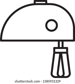 Black line Electric mixer icon isolated on white background. Kitchen blender.  Vector Illustration