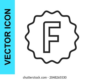 Papel de examen de línea negra con un icono de encuesta de respuestas incorrectas aislado en fondo blanco. Marcado incorrecto de los resultados de las pruebas.  Vector