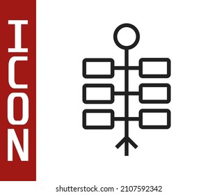 Black line Firework icon isolated on white background. Concept of fun party. Explosive pyrotechnic symbol. Lighting firecrackers.  Vector