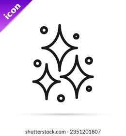 Black line Firework icon isolated on white background. Concept of fun party. Explosive pyrotechnic symbol.  Vector