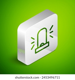 Black line Flasher siren icon isolated on white background. Emergency flashing siren. Set icons in color circle buttons. Vector