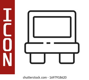 Black line Fuse of electrical protection component icon isolated on white background. Melting breaking protective fuse.  Vector Illustration