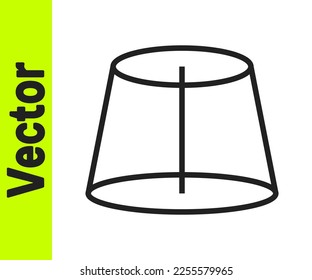 Black line Geometric figure icon isolated on white background. Abstract shape. Geometric ornament.  Vector