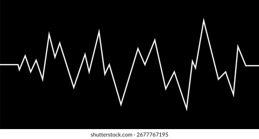 Um gráfico de linhas pretas com picos e vales afiados, isolado em um fundo branco.