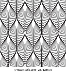 Black line graphic pattern abstract vector background. Modern stylish texture.