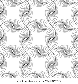 Black line graphic pattern abstract vector background. Modern stylish texture.