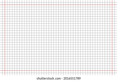 black line grid graph paper background with red lines