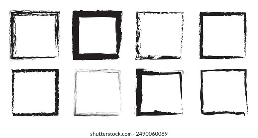 Black line, grunge brush strokes, ink paint set, Vector black paint brush spots, highlighter lines or felt-tip pen marker horizontal blobs. Marker pen or brushstrokes and dashes.Brush strokes