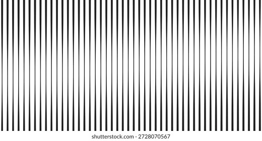 Farbverlauf-Streifen mit schwarzer Linie und Halbton. Hintergrund der abklingenden Streifenabstufung. Hintergrund mit sich wiederholenden linearen Mustern. Parallele Linien Tapete für Overlay, Druck, Abdeckung. Konzept des Vektor-Doppler-Effekts