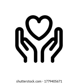 Heart Hand Icon Stock Vector (Royalty Free) 444665140 | Shutterstock