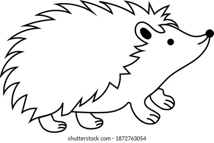 Black line hedgehog modern icon