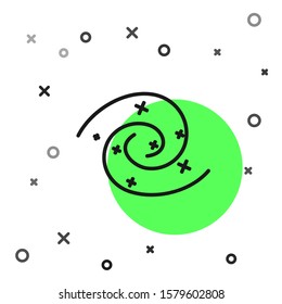 Black line Black hole icon isolated on white background. Space hole. Collapsar.  Vector Illustration