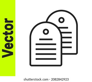 Black line Holy bible book icon isolated on white background.  Vector