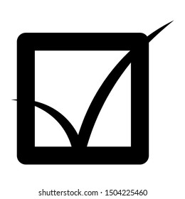 Black line icon check box