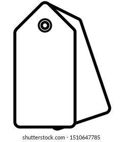 Black line icon clear label