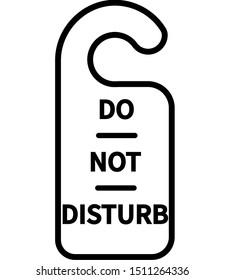 Black line icon do not disturb