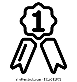 Black line icon first place