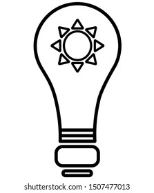 Black line icon natural energy