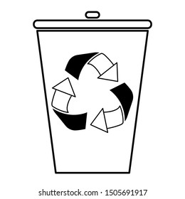 Draw Trash Can Line Vector Coloring Stock Vector (Royalty Free) 1782084662