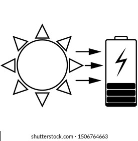 Black line icon samrt energy