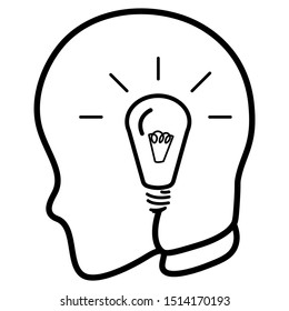 Black line icon smart idea