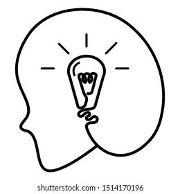 Black line icon smart idea