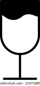 black line icon of wine
