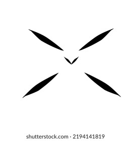 black line illustration on black background
